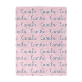 Lofaris Pretty Brush Personalized Name Letter Blanket Gift